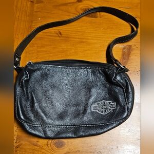 Harley-Davidson Black Leather Belt Bag